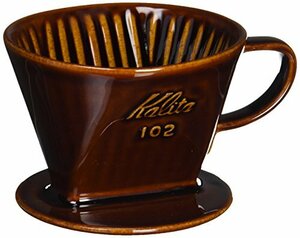 カリタ Kalita コーヒー ドリッパー 陶器製 102-ロト(2~4人用) ブラウン #02003