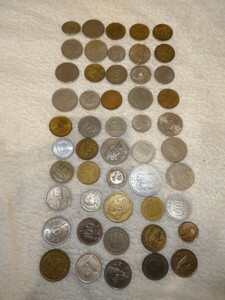 古銭 海外硬貨 50枚セット 269g cセット 硬貨 海外 コイン コレクション 外国銭 外貨 デンマーク 韓国 など