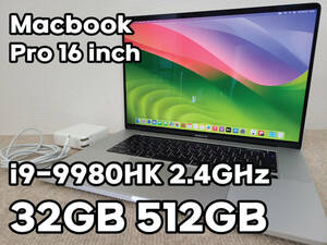 Apple MacBook Pro 16(2019, A2141) Core i9-9980HK / 2.4GHz / RAM 32GB / SSD 512GB / シルバー / 充放電回数 : 333 [MC021]