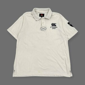 CANTERBURY カンタベリー ワッペン デザイン 半袖 シャツ ポロシャツ Lサイズ /ホワイト系/メンズ スポーツ ラグビー