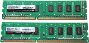 DDR3メモリー4GBセット (PC3-10400 CL3 2GB x 2)