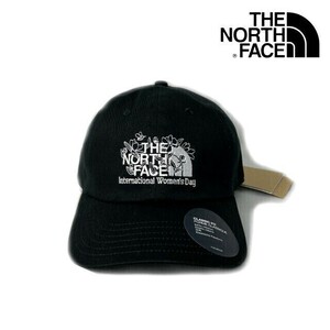 1円～!売切!【正規新品】THE NORTH FACE Backyard Ball Cap 帽子 キャップ US限定 ボックスロゴ 花 刺繍 男女兼用(ONE SIZE)黒 180623-15