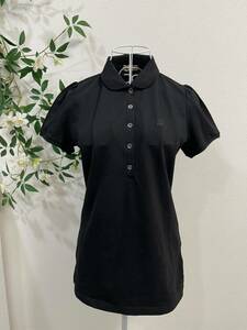 バーバリーポロシャツ 半袖ポロシャツ 黒 レディース
