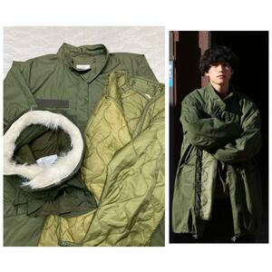 【極美品】【LARGE(L)】80s M65 米軍実物 本物 us army フィッシュテールパーカー モッズコート フルセット fishtail parka ブラスジッパー