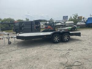 新色BLACK 標準荷台タイプ 5.9m 2700kg積載 2軸フルトレーラー 荷物や車両 ユンボ等にも