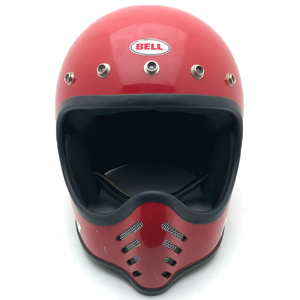 送料無料 BELL MOTO3 初期型 RED 59cm/ベルモト3ビンテージヘルメット赤レッドオフロードフルフェイスヘルメットvmモトスターstarmoto470s