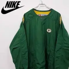 【90s 古着】ナイキ グリーンベイパッカーズ NFL 刺繍 ナイロンジャケット