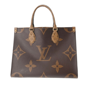 銀蔵 中古 LOUIS VUITTON モノグラムジャイアント オンザゴー MM 2WAYトート M45321 モノグラムリバースキャンバス ハンドバッグ ランクA