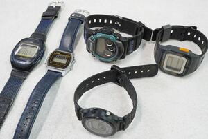 F495 CASIO/ALBAなど デジタル メンズ 腕時計 5点セット ブランド アクセサリー 大量 まとめて おまとめ まとめ売り 不動品