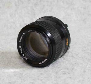 [is324]ミノルタ　レンズ 85mm f2　MINOLTA MD ROKKOR LENS SRマウント 1:2 中望遠　大口径　単焦点