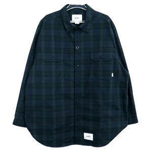 WTAPS ダブルタップス 21SS WCPO/LS/COPO.RIPSTOP.TEXTILE.COOLMAX 211GWDT-SHM01 ロングスリーブ リップストップ シャツ クールマックス