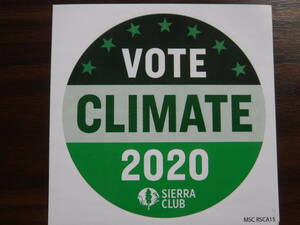 ◆◇◆新品U.S.正規品シエラクラブ【Sierra Club】輸入Vote Climate 2020 キャンプStickerステッカー限定品◆◇◆