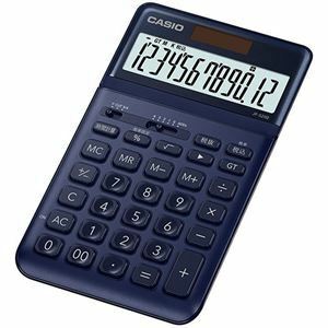 【新品】カシオ計算機 CASIO スタイリッシュ電卓 ジャストタイプ12桁 ネイビー JF-S200-NY-N