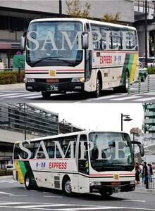 D【バス写真】Ｌ版２枚　三重交通　エアロエース　京都線　京都駅　