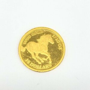K24　ツバル　ホース金貨　1/10oz　15ドル　2022　総重量3.1g【CDAQ6064】