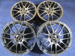 札幌発☆最落なし!【プリウス等】BBS RE-L2 RE5010 17×7J +48 中古 4本 鍛造 FORGED 売切り!