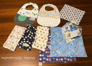 handmade mama スタイ ミニハンカチ9点セット3ベビースタイ よだれかけ