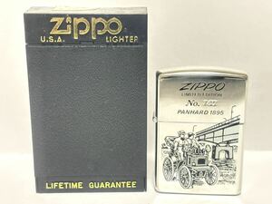 (13) ZIPPO ジッポ ジッポー オイルライター リミテッドエディション NO.140 PANHARD 1895 ケース付き シルバー系 喫煙グッズ