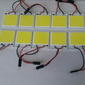 LEDルームランプ　四角 スクエアタイプ　ＣＯＢ　特大　ホワイト 室内灯 汎用　面発光 10個