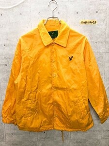 CLUB L/S LYLE&SCOTT ライル&スコット メンズ 裏起毛 バックロゴプリント ナイロンジャケット M 黄色