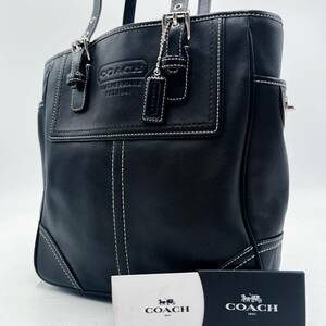 1円 【極美品】コーチ COACH トートバッグ ビジネスバッグ ブリーフケース レザー 革 メンズ レディース ブラック 黒