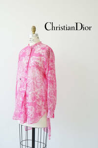 Christian Dior クリスチャン ディオール トワル ドゥ ジュイ ノーカラー シャツ 221B54A3846 size 36 0421856
