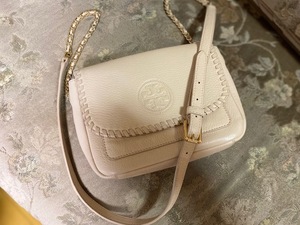 Tory Burch トリーバーチ マリオン ショルダーバッグ チェーン クロスボディ ピンクベージュ