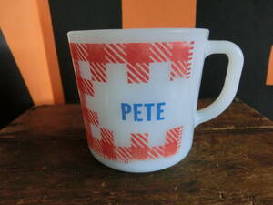 ビンテージ　ウエストフィールド　PETE　レッドギンガムチェック　マグカップ