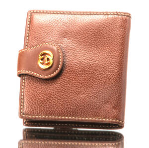 [Source Unknown Brand][Unused New Item] [Delivery Free]1990s? Leather Bi-Fold Coin Purse 革製二つ折り小銭入れ　 [tag8808] 