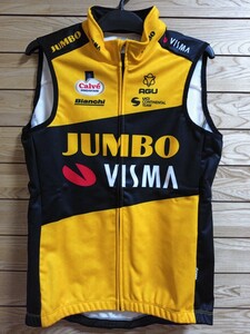 支給品　Jumbo visma　防風・サーマルベスト　サイクルジャージ　AGU　ユンボヴィスマ　ロードバイク自転車　サイクルジャージ 防寒 裏起毛