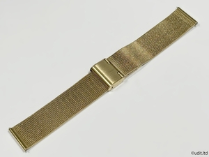 ラグ幅：22mm メッシュ 腕時計用ベルトゴールド メタルブレス 時計用バンド 金属 ステンレス ブレスレット MS2