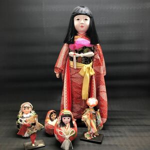 1000　【宝箱】大型　市松人形　高さ78cm　日本人形まとめて　