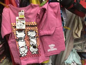 たまフレンズ　猫　ネコ　ねこ　半袖パジャマの上下　ピンク　110cm　可愛いな　紙タグ付　好きなお子さんにどうぞ　今は販売が無し.未使用