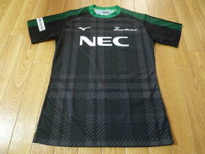 ミズノ Mizuno☆ラグビー NECグリーンロケッツ GREEN ROCKETS メッシュ トレーニング Tシャツ☆Ｓ