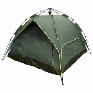 【新品即納】2WAY ワンタッチ式 ドーム型 テント 3人から4人用！ キャンプ アウトドア ワンタッチテント ドームテント グリーン 緑 簡易