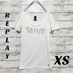 REPLAY レディース　Tシャツ ラインストーン　ホワイト　白　【XS】