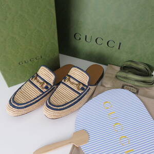 【沖縄限定完売品】グッチGUCCI メンズ サンダル（27㎝）＆うちわ