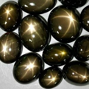 ●天然ブラックスターサファイア12点おまとめ100ct●a ルース 裸石 star sapphire jewelry コランダム 宝石 ジュエリー 