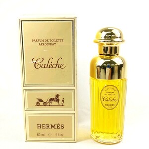 C 23 # 【 60ml ほぼ満タン 】 HERMES Caleche エルメス カレーシュ PARFUM パルファム SP スプレー 香水 フレグランス 箱付き