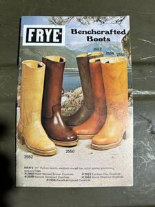 希少　当時品　FRYE ブーツ　USA 1970年代　カタログ　使用頻度少ない　検索、メンズブーツ、60s、70s、ビンテージ、海外ブランド