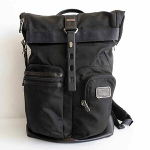 【美品】 TUMI トゥミ 【222388HK2/ALPHA BRAVO Roll Top Backpack】ロールトップ リュック ビジネス バッグ 2403407