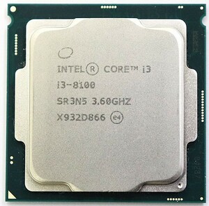 【中古CPU】Intel Core i3-8100 3.6GHz SR3N5 Socket 1151 4コア4スレッド LGA1151
