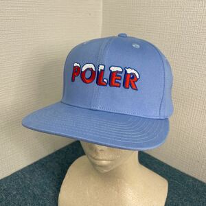 【試着のみ】POLER ポーラー キャップ 帽子 CAMP VIBES アウトドア キャンプ フリーサイズ 男女兼用 スナップバック