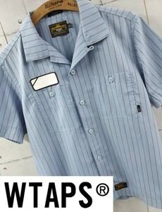 L 12ss WTAPS SODA S/S ワークシャツ ストライプ ダブルタップス ストライプ 半袖 シャツ