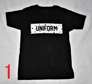 uniform experiment 15SS STAR BOX LOGO TEE ブラック サイズ1 Used 中古 Tシャツ 2015 黒色 秋冬 156089