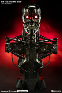 【玩具模型】SIDESHOW LIFE-SIZE BUST TERMINATOR T-800 サイドショウターミネーターバスト限定版人気合金模型コレクション1:1スケール F27