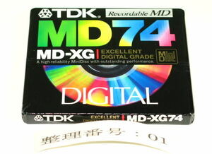 TDK　MD-XG74　　MD　ミニディスク　　　未使用　　001