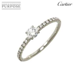 カルティエ Cartier エタンセル ハーフ #47 リング ダイヤ 0.18ct Pt プラチナ 指輪 Diamond Ring【証明書付き】 90222371