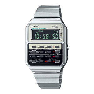 CASIO カシオ カリキュレーター CA-500WE-7B ホワイト データバンク DATABANK 電卓 計算機 メンズ レディース 腕時計 でんクロ CQ-1 復刻版