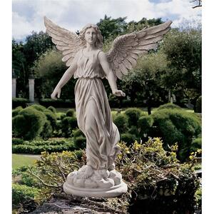 美しい女性の天使（大） 大型西洋彫刻インテリアアウトドア対応洋風オブジェ飾り装飾置物庭オーナメント飾りエクステリア天使像エンジェル